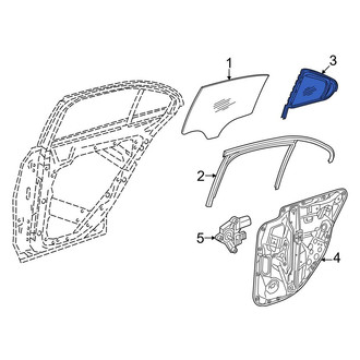 Mercedes-Benz OE - Rear Left Vent Window Assembly