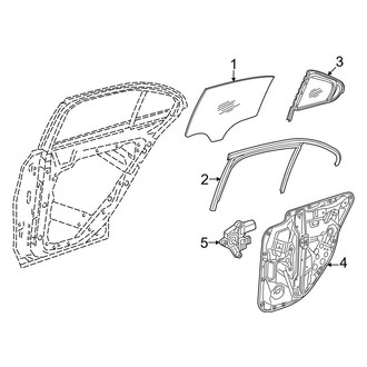 Mercedes-Benz OE - Rear Door - Glass & Hardware (Sedan)