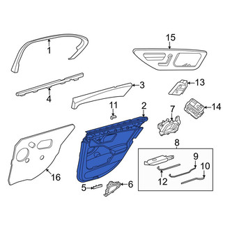 Mercedes-Benz OE - Rear Left Lower Inner Door Interior Trim Panel