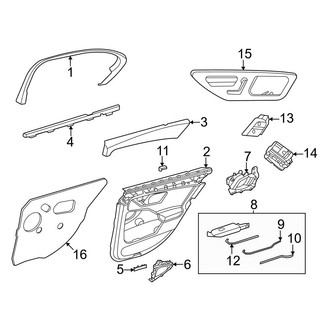 Mercedes-Benz OE - Rear Door - Interior Trim (Sedan)