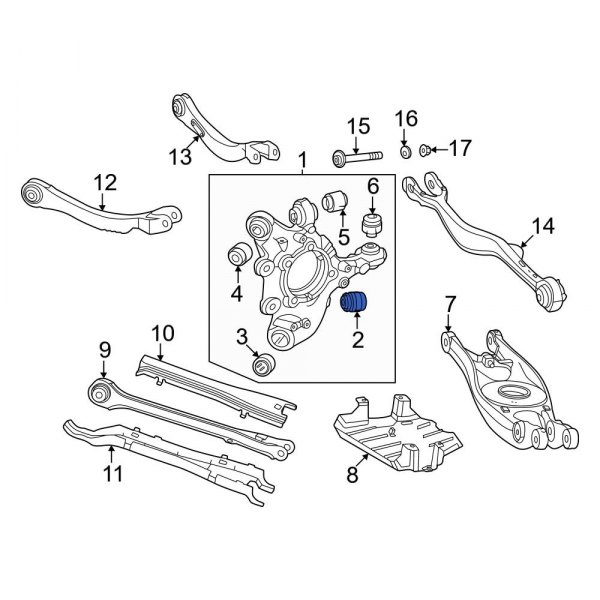 MercedesBenz OE 2233334800 Rear Suspension Knuckle Bushing