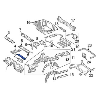 Mercedes-Benz OE - Rear Lower Floor Pan Crossmember