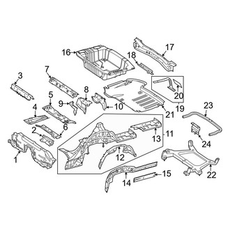 Mercedes-Benz OE - Rear Body & Floor - Floor & Rails