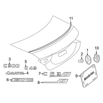 Mercedes-Benz OE - Trunk Lid - Exterior Trim (Sedan 2.0L)