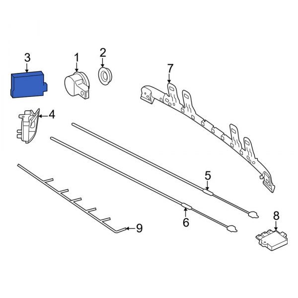 Blind Spot Detection System Warning Sensor