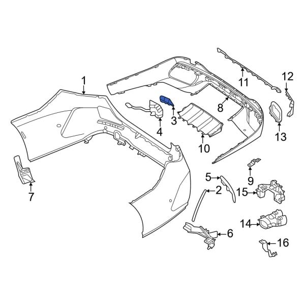 Mercedes-Benz OE 20688535039999 - Rear Upper Tow Eye Cap