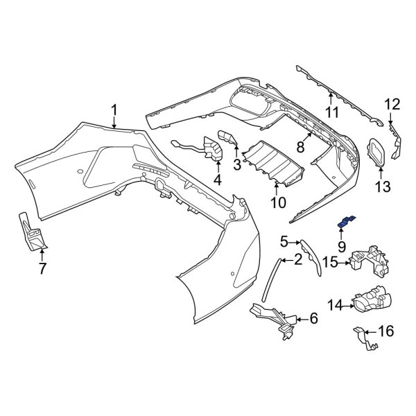 Mercedes-Benz OE 2068852703 - Valance Panel Bracket