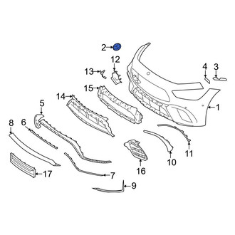 Mercedes-Benz OE - Front Bumper Cover Emblem