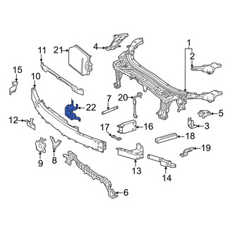 Mercedes-Benz OE - Front Center Bumper Impact Bar Bracket
