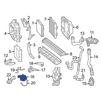 Mercedes-Benz OE - Right Engine Auxiliary Water Pump