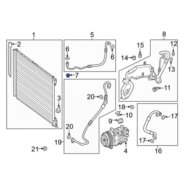 A/C Refrigerant Line Nut