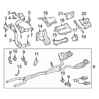 Mercedes-Benz OE - Front Exhaust Control Valve Actuator Bracket