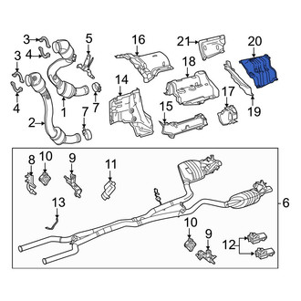Mercedes-Benz OE - Rear Left Inner Exhaust Heat Shield