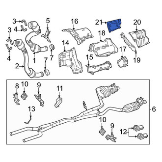 Mercedes-Benz OE - Left Turbocharger Mount Heat Shield