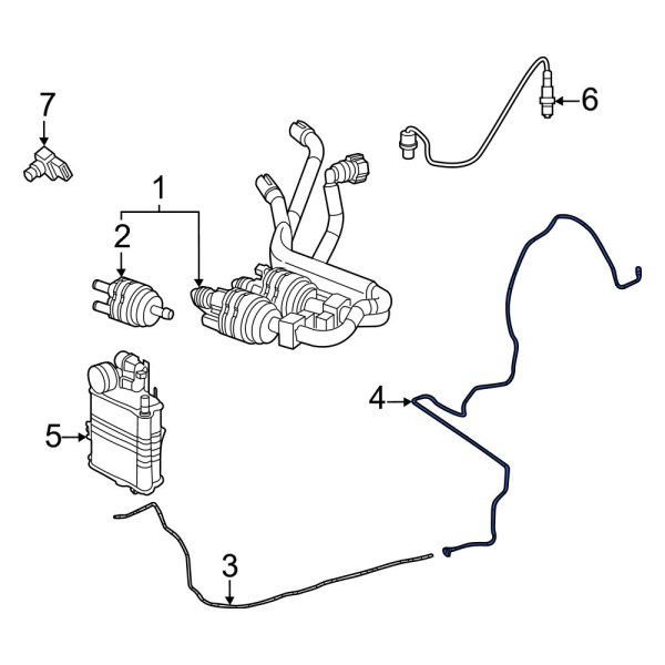 MercedesBenz OE 2134701024 Rear Evaporative Emissions System Lines