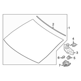 Mercedes-Benz OE - Windshield - Glass (4 Doors)