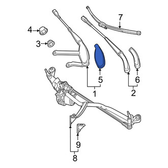 Mercedes-Benz OE - Front Right Wiper Arm Cover