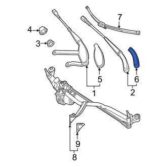 Mercedes-Benz OE - Front Left Wiper Arm Cover