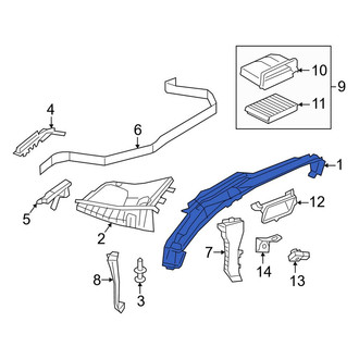 Mercedes-Benz OE - Front Center Cowl Cover