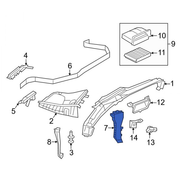 Cowl Panel Drain Hose