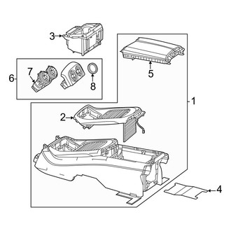 Mercedes-Benz OE - Rear Console (Rear Seat Package)