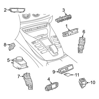 Mercedes-Benz OE - Console - Electrical Components (Front Console), (4 Doors)