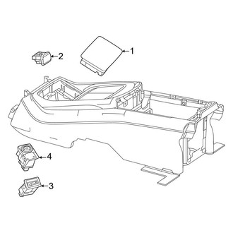Mercedes-Benz OE - Console - Electrical Components (Rear Console, With Executive Rear Seat Package)