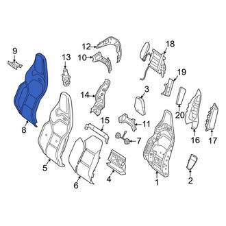 Mercedes-Benz OE - Front Left Seat Back Cushion Cover