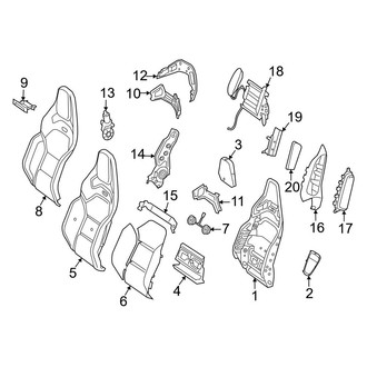 Mercedes-Benz OE - Seats & Tracks - Passenger Seat Components (AMG Performance Seat, Seat Back)