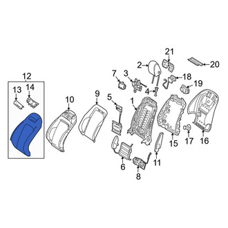 Mercedes-Benz OE - Front Left Seat Back Cushion Cover