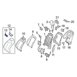 Mercedes-Benz OE - Front Left Seat Back Cushion Cover