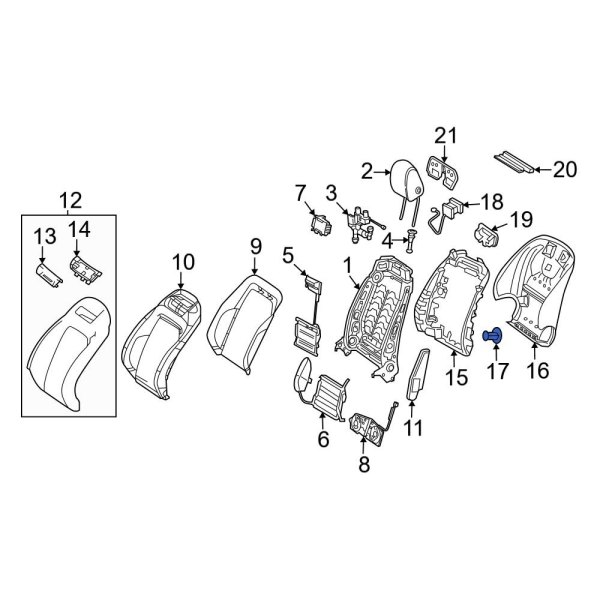 Seat Back Panel Clip