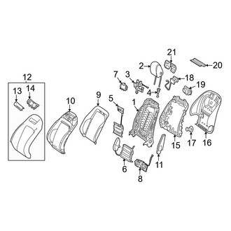 Mercedes-Benz OE - Seats & Tracks - Driver Seat Components (Seat Back, Standard Seat)
