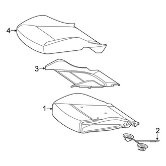 Mercedes-Benz OE - Seats & Tracks - Driver Seat Components (Seat Cushion, Standard Seat), (4 Doors)
