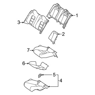 Mercedes-Benz OE - Seats & Tracks - Rear Seat Components (Standard Bucket Seat), (4 Doors)