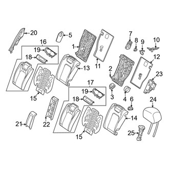 Mercedes-Benz OE - Seats & Tracks - Rear Seat Components (Executive Bucket Seat, Seat Back Components)