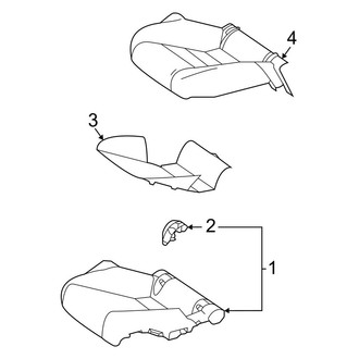 Mercedes-Benz OE - Seats & Tracks - Rear Seat Components (Executive Bucket Seat, Seat Cushion Components), (4 Doors)