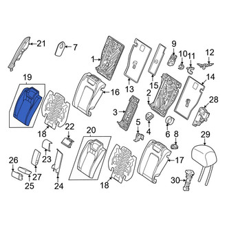 Mercedes-Benz OE - Rear Right Seat Back Cushion Cover