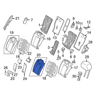 Mercedes-Benz OE - Rear Left Seat Back Cushion Cover