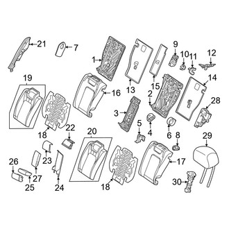 Mercedes-Benz OE - Seats & Tracks - Rear Seat Components (Bench Seat, Seat Back Components), (4 Doors)