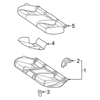 Mercedes-Benz OE - Seats & Tracks - Rear Seat Components (Bench Seat, Seat Cushion Components), (4 Doors)