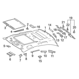 Mercedes-Benz OE - Roof - Interior Trim (W/O Carbon Fiber, W/O Panoramic, Headliner & Components)