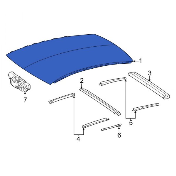 MercedesBenz OE 29078008009K28 Sunroof Glass