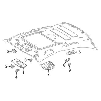 Mercedes-Benz OE - Roof - Interior Trim (With Panoramic Sunvisor & Lamps)