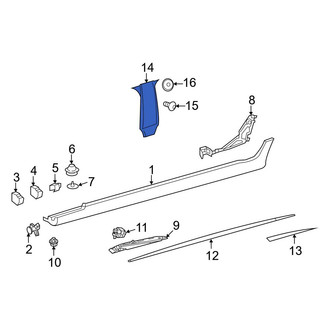 Mercedes-Benz OE - Left Body B-Pillar Molding