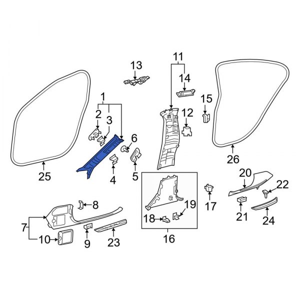 Body A-Pillar Trim Panel