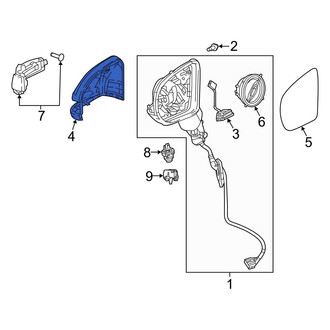 Mercedes-Benz OE - Front Left Door Mirror Cover
