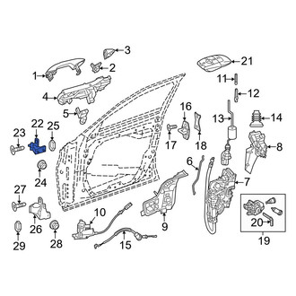 Mercedes-Benz OE - Front Left Upper Door Hinge