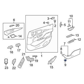 Mercedes-Benz OE - Front Left Interior Door Pull Handle Cap