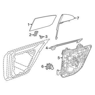 Mercedes-Benz OE - Rear Door - Glass & Hardware (4 Doors)